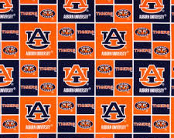 Auburn Tigers Fabric 100% Cotton  Ships in 1 Business Day Officially Licensed
