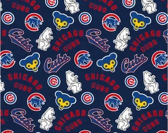 Tela de béisbol de los Chicago Cubs con licencia oficial al 100 %