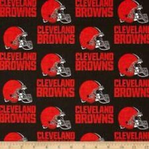 Cleveland Browns Fabric 100% Cotton Officially Licensed
