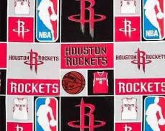 Houston Rockets Cotton Fabric Basketball 100% Cotton Officially Licensed