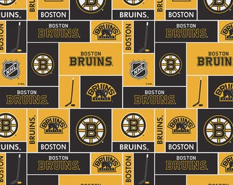Boston Bruins NHL Fabric 100% Cotton Officially Licensed
