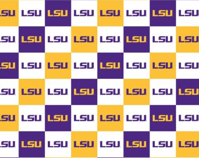 LSU Cotton Fabric Louisiana State Tigers 100% Cotton Officially Licensed