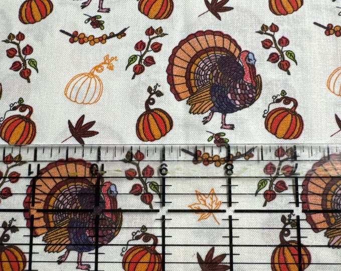 Thanksgiving Turkey fall  Fabric 100% Cotton