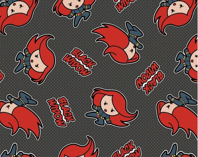 Marvel Black Widow cotton Fabric 100% Cotton Officially Licensed