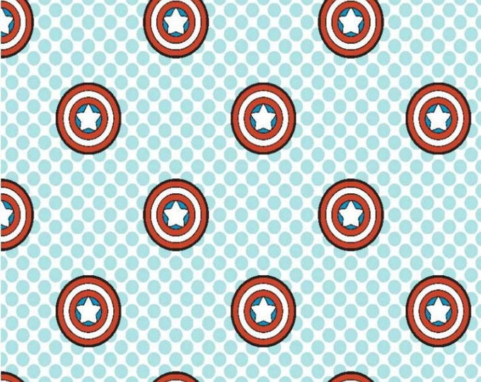 Marvel Kawaii captain America  Cotton Fabric 100% Cotton Officially Licensed