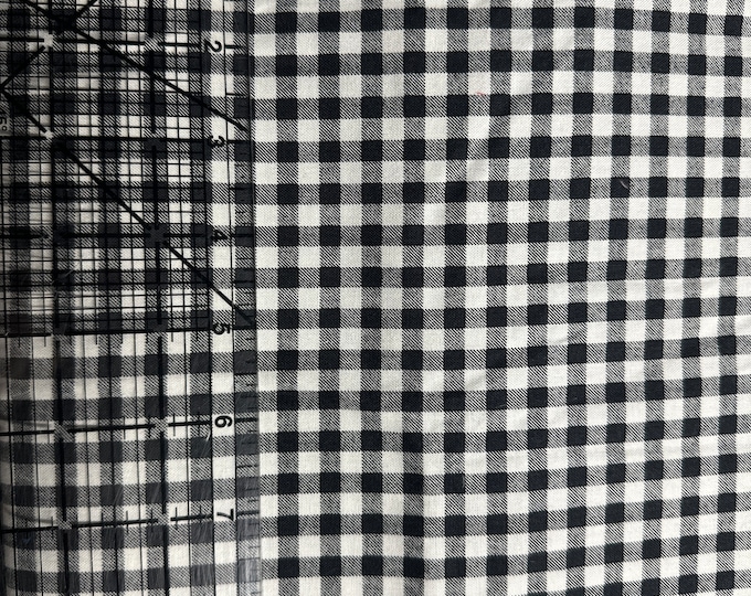 Black White Buffalo Plaid Cotton Fabric 100% Cotton   Small check gingham timeless treasures