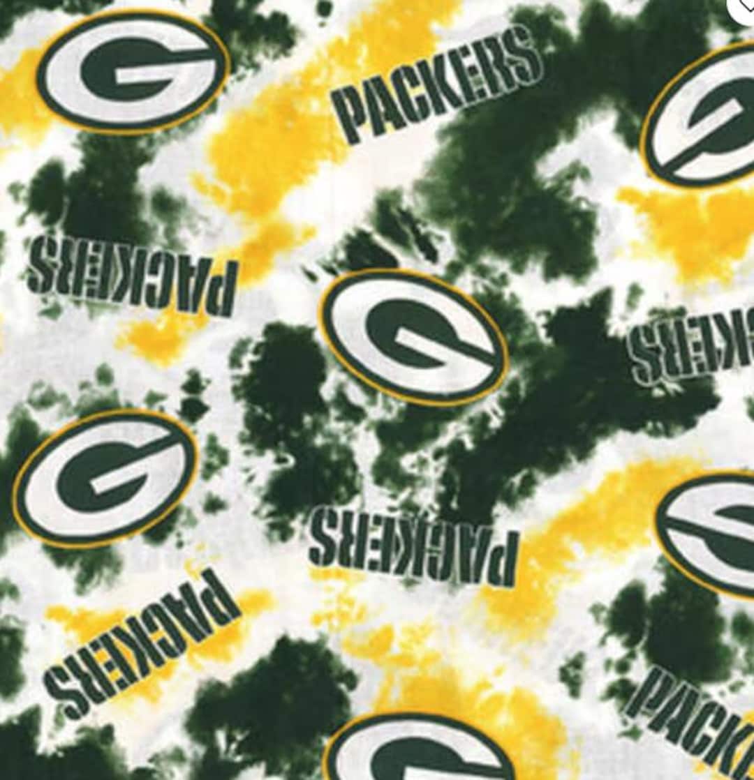 Green Bay Packers 100% Cotton Fabric Packers Tie Dye Licensed Fabric ...