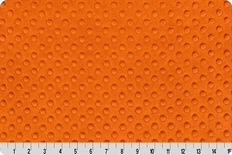 Shannon Fabrics Cuddle Dimple Dot Orange Minky 100% Polyester Bild 1
