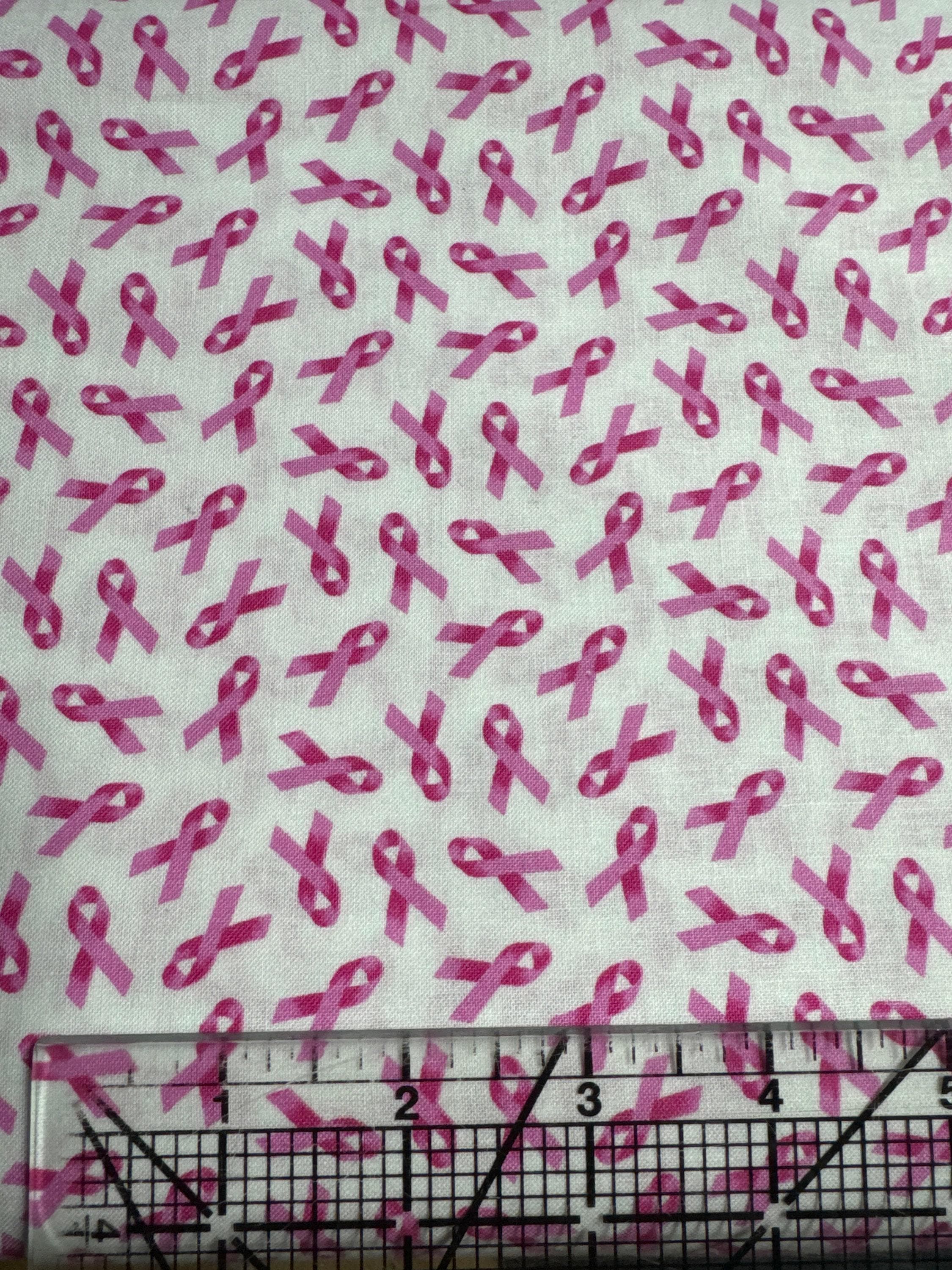 Breast Cancer Awareness Pink Ribbon Cotton Fabric 100% Cotton Elizabeth ...