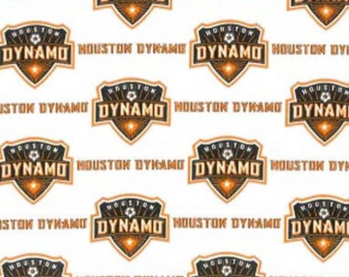 Houston Dynamo MLS Soccer Cotton Fabric 100% Cotton Officially Licensed