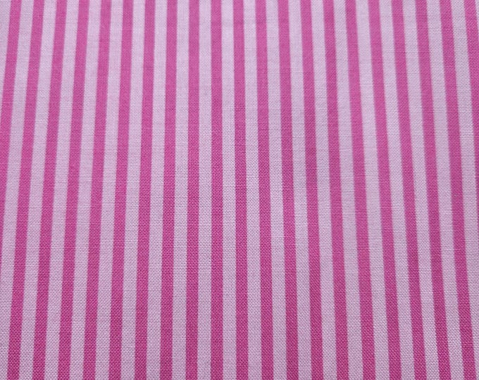 Pink Stripes Design Cotton Fabric 100% Cotton  Michael Miller Little Stripe