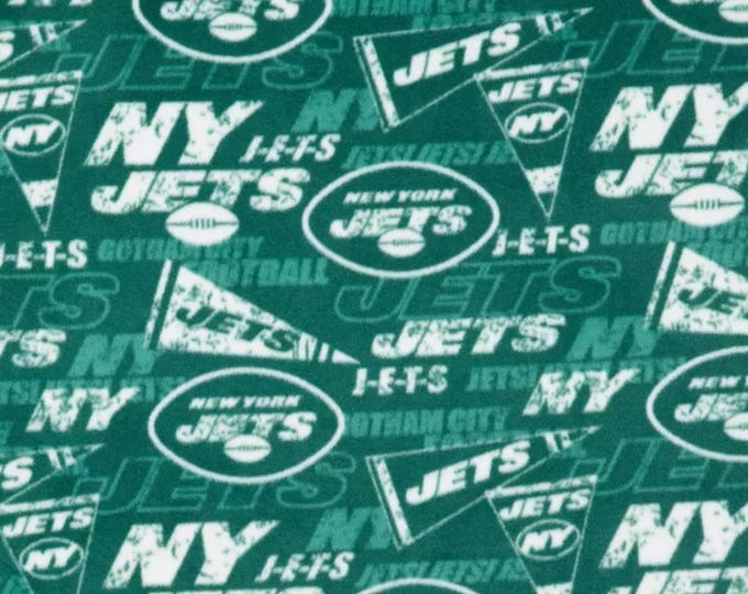New York Jets NFL  Licensed FLEECE fabric. See Description for actual measurements available. Officially Licensed