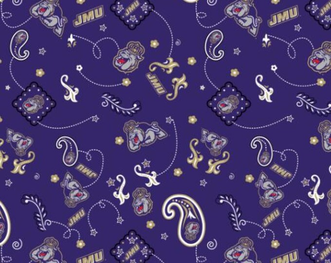 James Madison Cotton Fabric  100% Cotton Bandana Paisley Officially Licensed