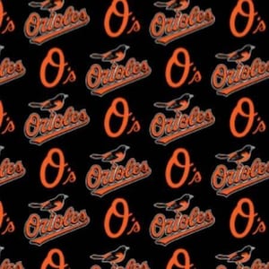 Baltimore Orioles  Licensed MLB Fabric 100% Cotton Officially Licensed
