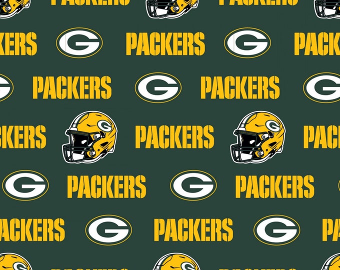 Green Bay Packers Cotton Fabric 100% Cotton Officially Licensed