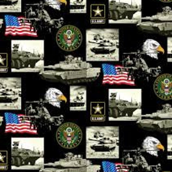 USA United States Army Cotton Fabric 100% Cotton