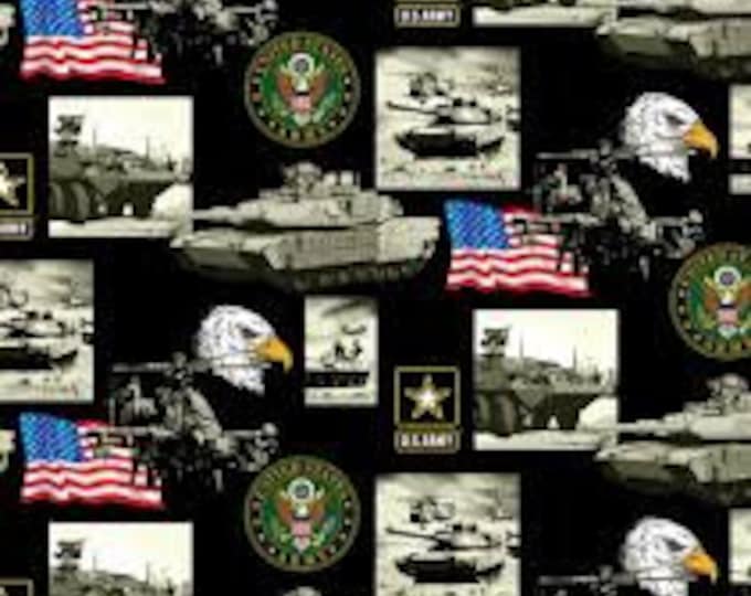 USA United States Army Cotton Fabric 100% Cotton Officially Licensed
