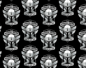 Star Wars The Mandalorian Cotton Fabric 100% Cotton Officially Licensed