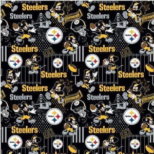 Mickey Mouse Pittsburgh Steelers Cotton Fabric  100% Cotton Officially Licensed