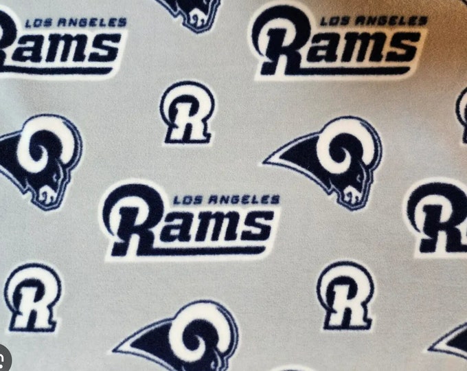 Los Angeles Rams Licensed FLEECE fabric. See Description for actual measurements available. Officially Licensed