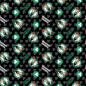 Celtics Cotton Fabric Celtics Basketball 100% Cotton Officially Licensed