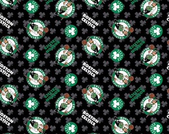 Celtics Cotton Fabric Celtics Basketball 100% Cotton Officially Licensed