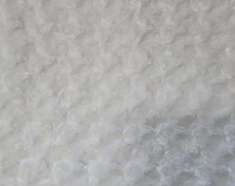 Shannon Fabrics by the yard Snow White Cuddle Rose