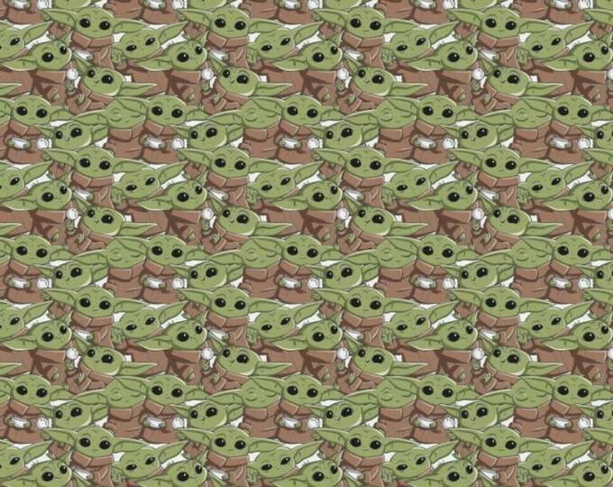 Star Wars Baby Yoda Packed Cotton Fabric 100% Cotton Officially Licensed