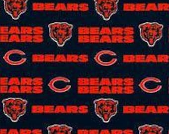 Tela de algodón de los Chicago Bears 100 % algodón con licencia oficial