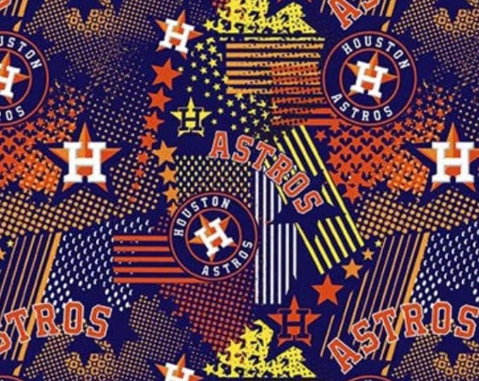 Houston Astros All Star Baseball Fabric 100% Cotton Officially Licensed