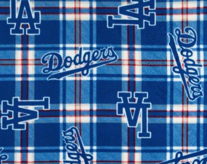 Los Angeles Dodgers Licensed FLEECE fabric. See Description for actual measurements available. Officially Licensed