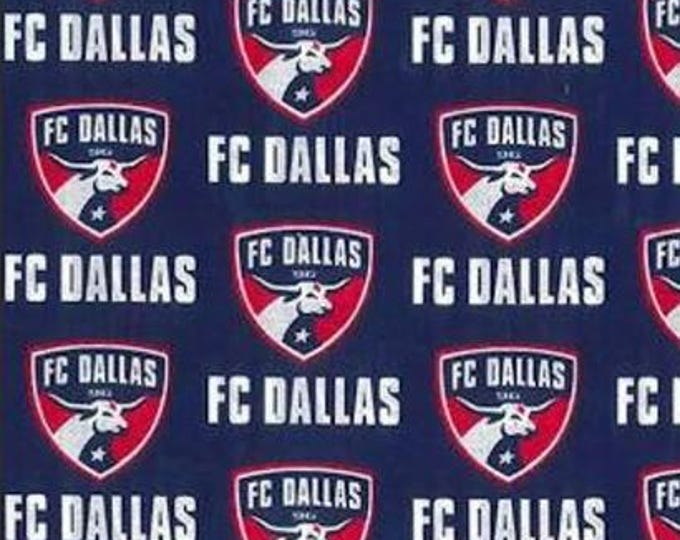 FC Dallas MLS Soccer Cotton Fabric 100% Cotton Officially Licensed