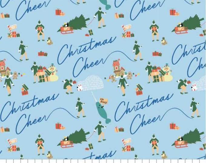 Elf Christmas Cheer Cotton Fabric 100% Cotton Officially Licensed
