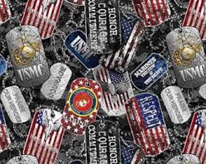 USA United States Marine Cotton Fabric 100% Cotton Officially Licensed