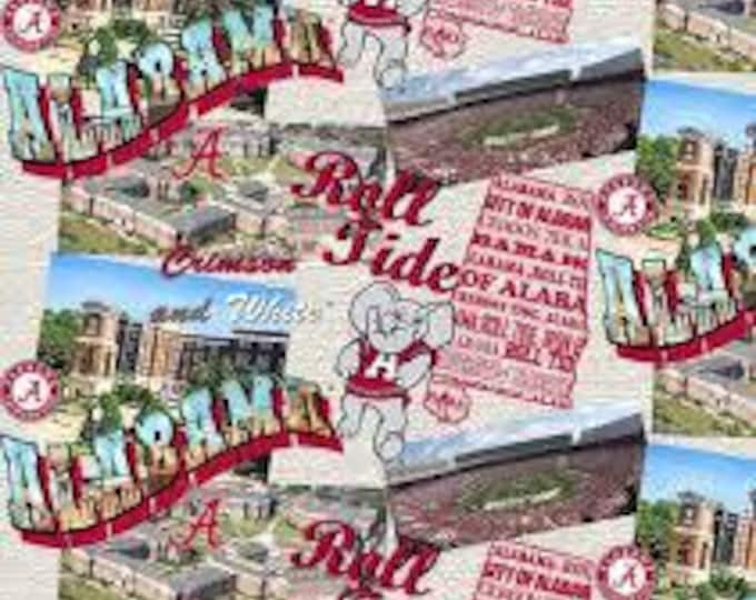 Alabama Bama Cotton Postcard 100% Cotton Officially Licensed