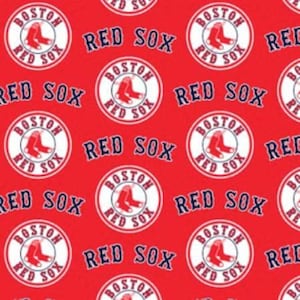 Boston Red Sox Baseball Fabric 100% Cotton MLB Licensed Fabric Traditions Brand Officially Licensed