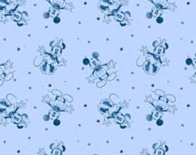 Minnie and Mickey Cotton Fabric 100% Cotton  Ships in 1 Business Day Officially Licensed