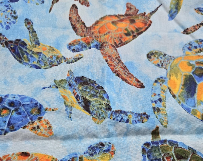 Turtle Cotton Fabric 100% Cotton