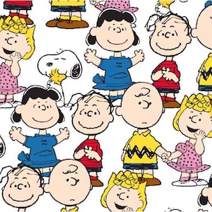 Peanuts Gang Officially licensed Novelty Cotton Fabric 100% Cotton