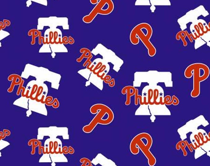 Philadelphia Phillies Baseball Fabric 100% Cotton Officially Licensed