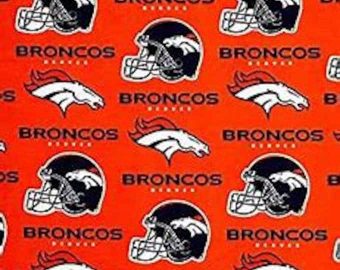 Denver Broncos Cotton Fabric 100% Cotton   Orange Officially Licensed
