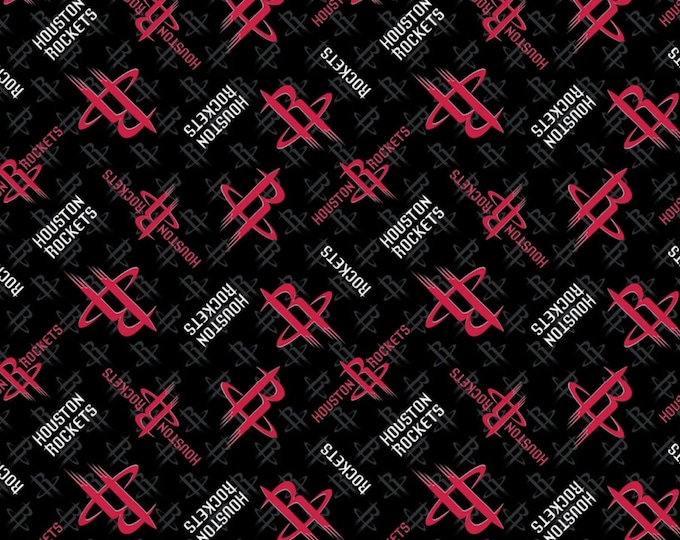 Houston Rockets Cotton Fabric Basketball 100% Cotton Officially Licensed