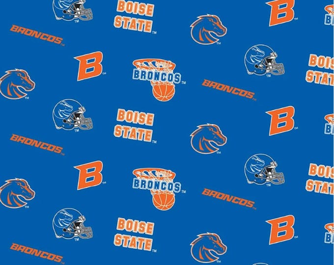 Boise State Broncos Licensed FLEECE fabric Officially Licensed