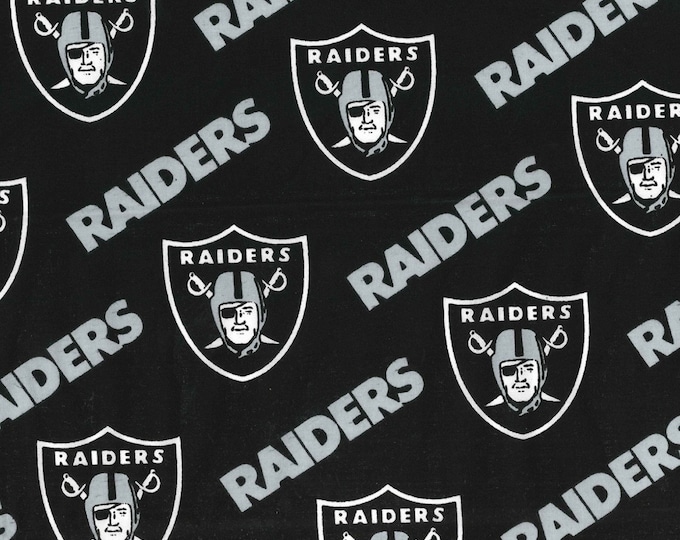 Las Vegas Raiders Cotton Fabric 100% Cotton   Oakland raiders Officially Licensed