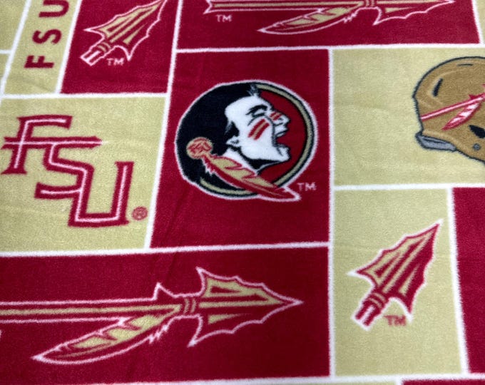 Florida State Seminoles Licensed FLEECE fabric. Officially Licensed