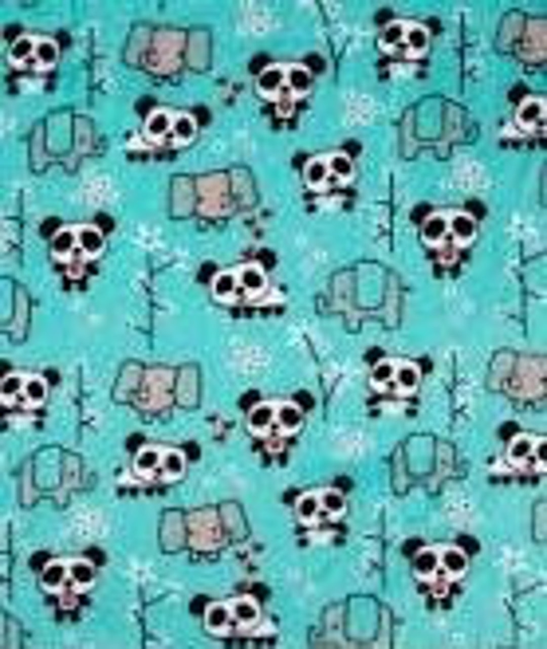 Minky Fabric by the Yard Shannon Fabrics Panda Aruba Turquoise Etsy