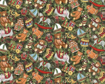 Packed Toy Christmas Cotton Fabric 100% Cotton  Ships in 1 Business Day