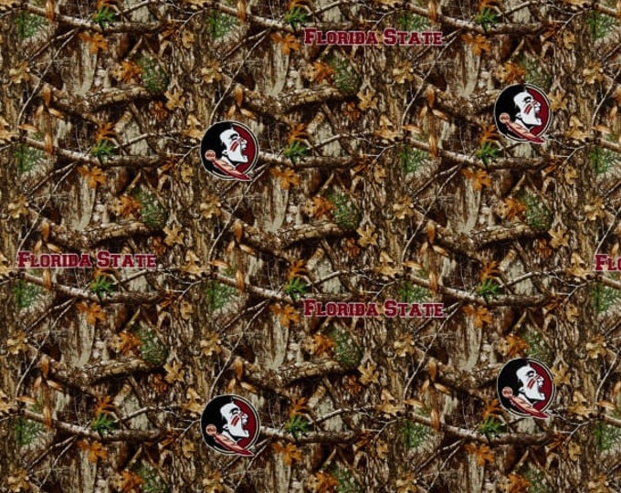 Florida State Seminoles Camo FSU 100% Cotton Officially Licensed