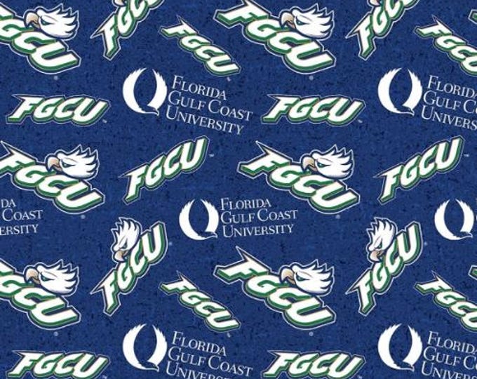Florida Golf Coast University FGCU Fabric 100% Cotton Officially Licensed
