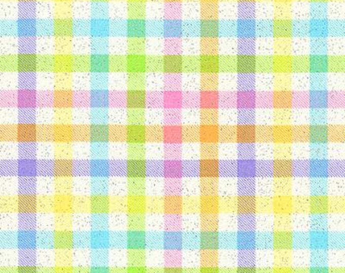 Pastel Plaid Glitter Cotton Gingham Fabric 100% Cotton fabric traditions